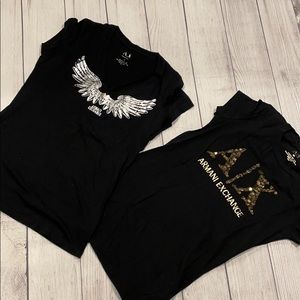 Two Armani Exchange tshirts!